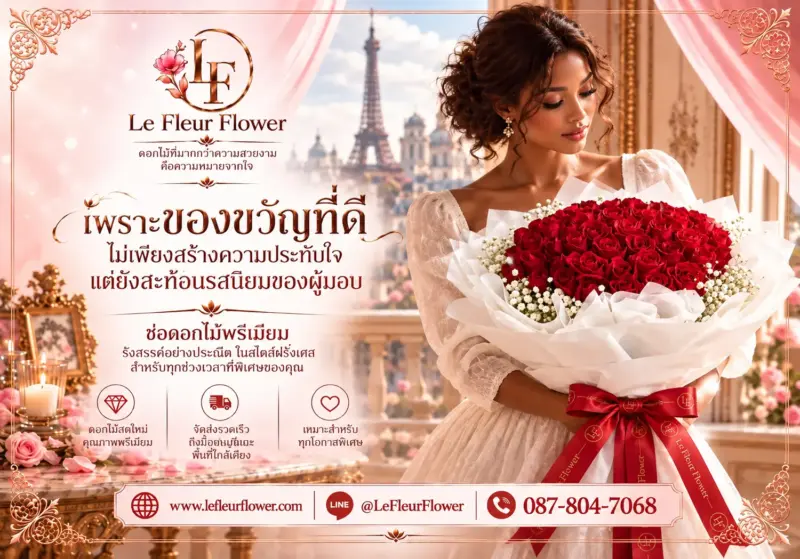 ช่อกุหลาบแดงสุดพรีเมียมจาก Le Fleur Flower