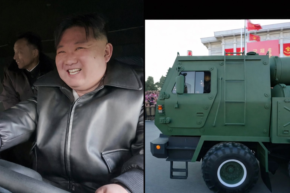north-koreas-kim-jong-un-personally-test-drives-new-military-rocket-launcher-vehicle