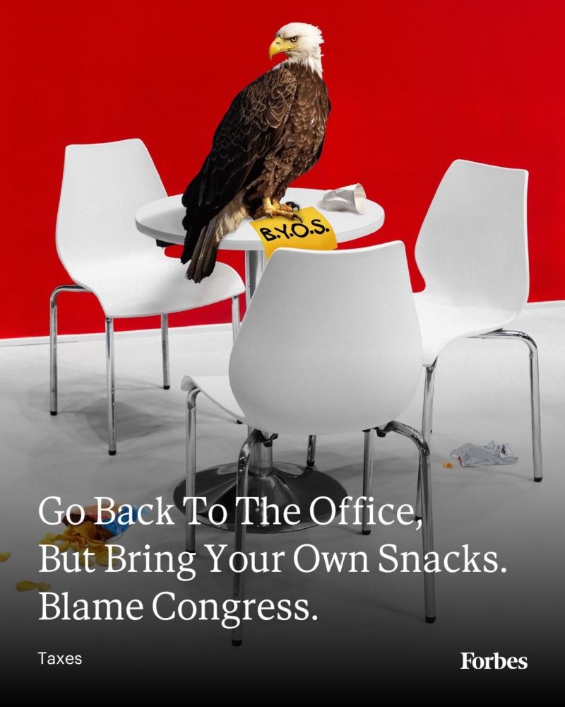 Employers have used free meals and snacks to lure workers back to the office. Republicans decided that’s no longer worth a tax deduction, unless you work in the Alaska fishing industry or a restaurant