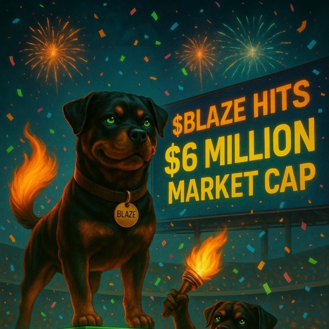 JUST IN: BASE memecoin $BLAZE surges 65% in the past 24 hours, hits $6M market cap.