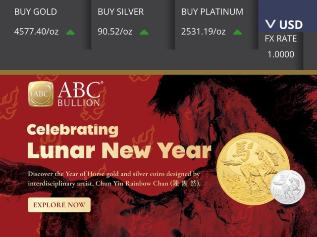 ABC Bullion, Australasia’s largest independent bullion dealer, has silver priced at $90.52 per ounce.