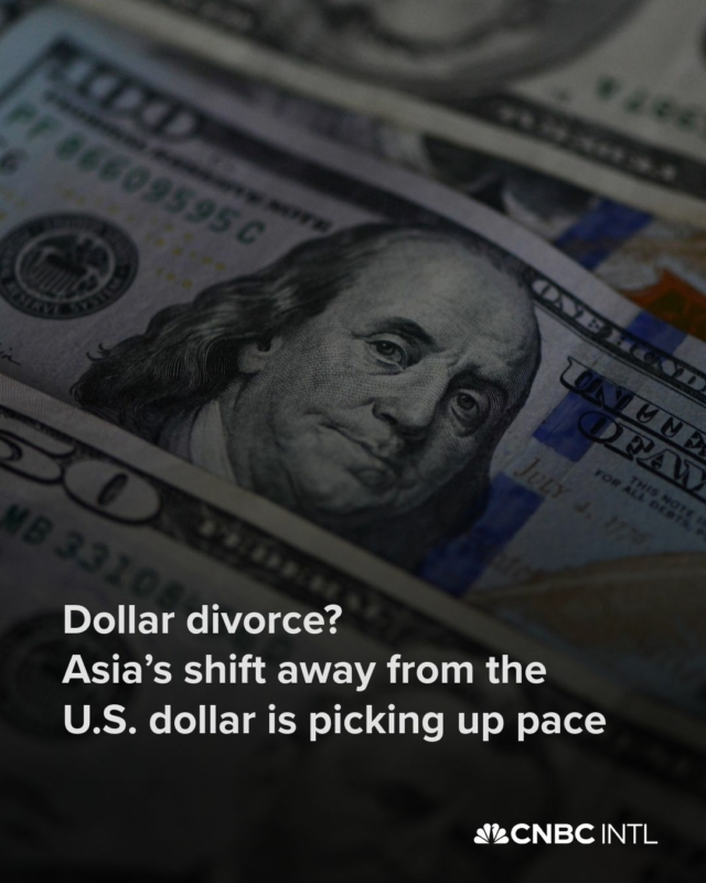 Asia is progressively moving away from the U.S. dollar, as a mix of geopolitical uncertainties, monetary shifts and currency hedging prompt de-dollarization across the region.