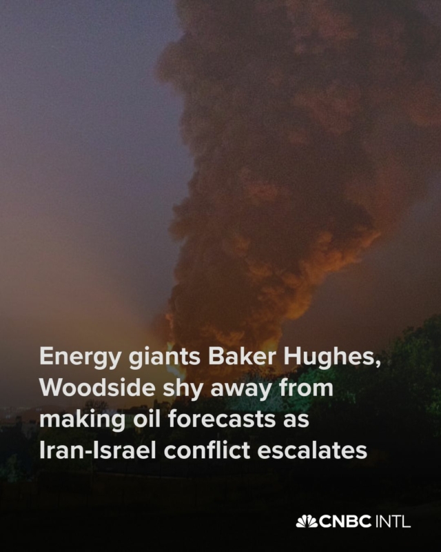 The CEOs of two major energy companies, Baker Hughes and Woodside, are monitoring the developments between Iran and Israel — but they aren’t about to make firm predictions on oil prices.