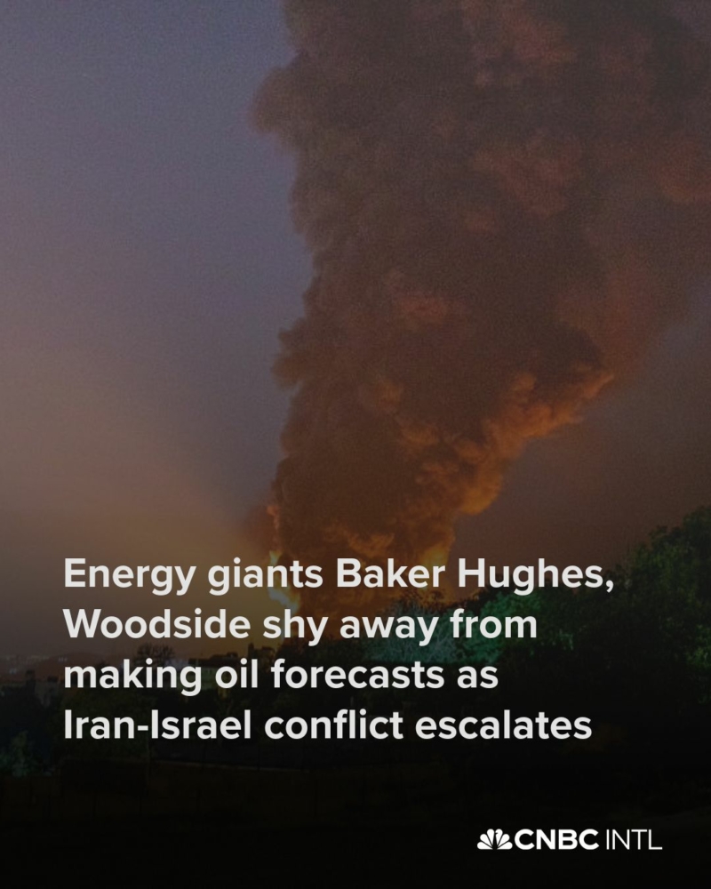 The CEOs of two major energy companies, Baker Hughes and Woodside, are monitoring the developments between Iran and Israel — but they aren’t about to make firm predictions on oil prices.
