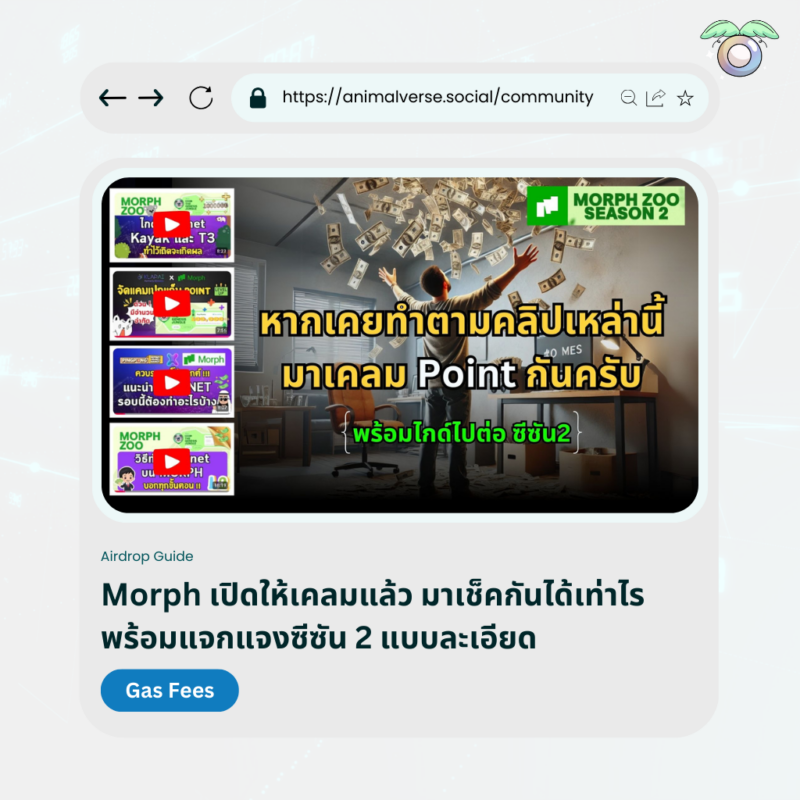 เคลม แอร์ดรอป morph chain หารายได้