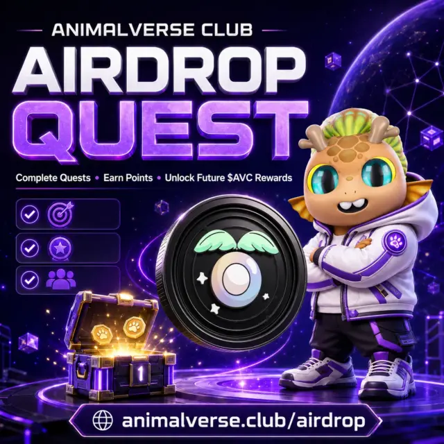 The Animalverse Club Airdrop Quest is now live